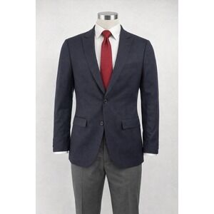 Ralph Lauren Blazer Mens 38R Navy Blue Wool Micro Stripe Two Button Sport Coat